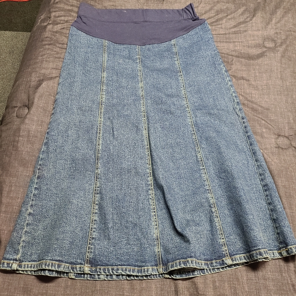 Motherhood Maternity Denim Jean Skirt - Medium -
